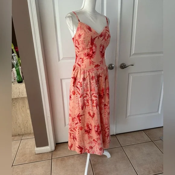 House Of Harlow 1960 Linen Blend Midi Dress - Picture 8 of 15